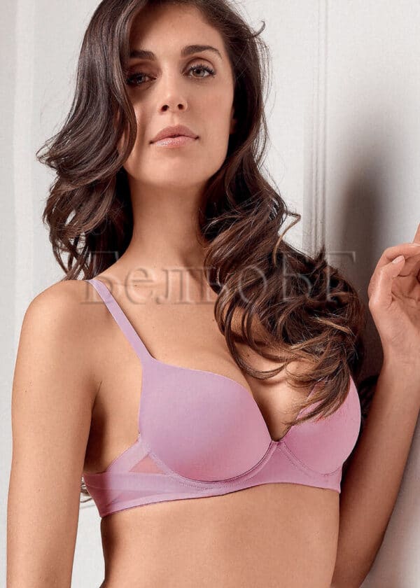 Розов сутиен без подплънка Lormar Plunge Extra 1907