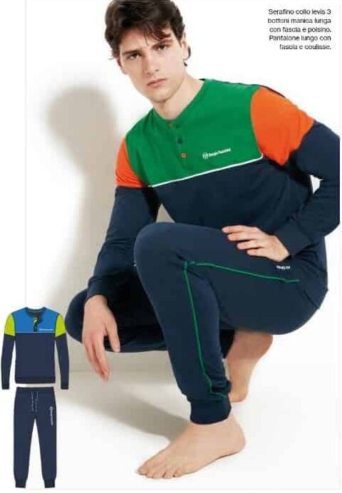 Луксозна зимна мъжка пижама Sergio Tacchini PG36083 Луксозна зимна мъжка пижама Sergio Tacchini PG36083