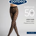 Фигурален чорапогащник с ромбове Pompea Sabina