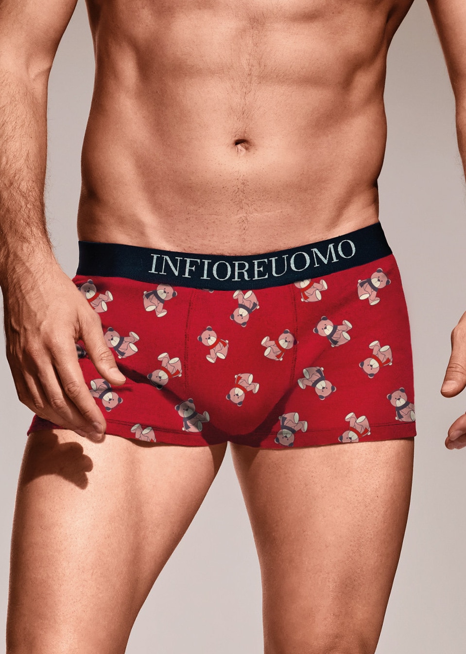 Коледни мъжки боксерки InfioreUomo 0930 Мече (1) Коледни мъжки боксерки InfioreUomo 0930 Мече