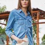 Дънкова дамска риза Philippe Matignon Camicia Denim