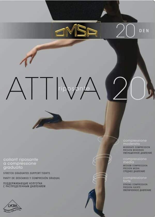 Масажиращ чорапогащник Omsa Attiva 20 DEN