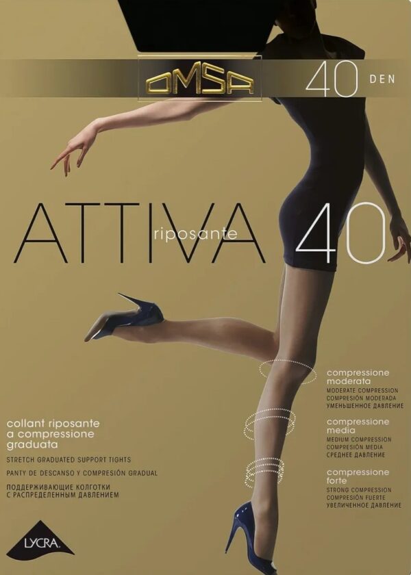 Масажиращ чорапогащник Omsa Attiva 40 DEN