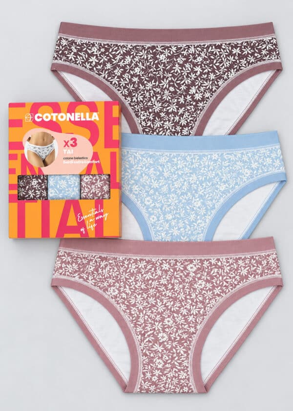 Комплект дамски памучни бикини Cotonella GD504 4P100