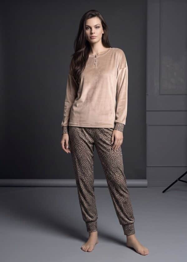 Дамска мека пижама Lormar Fancy 4409 Naturale