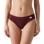 Дамски бикини от памук и модал Cotonella ADD71 Bordeaux
