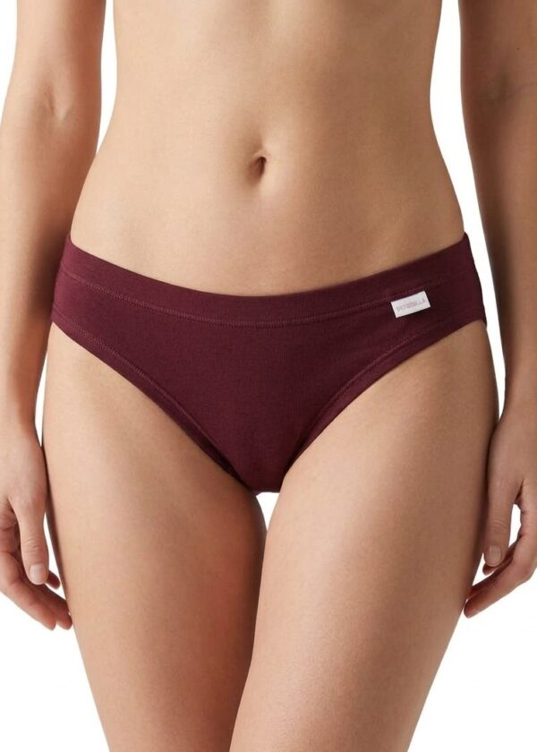 Дамски бикини от памук и модал Cotonella ADD71 Bordeaux