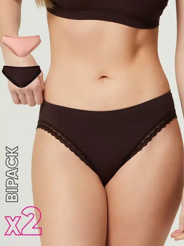 Комплект дамски безшевни бикини Pompea Seamless Phard/Choco