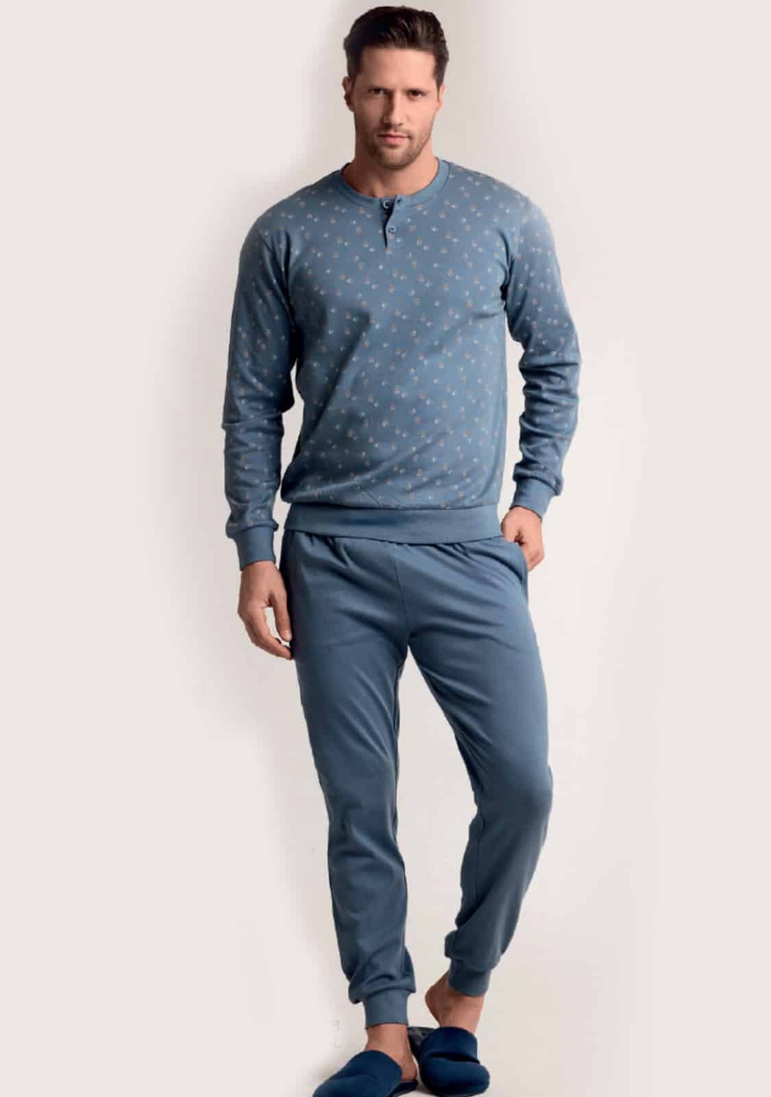 Мъжка пижама Infiore Uomo Castagna 4696 Petrol (1) Мъжка пижама Infiore Uomo Castagna 4696 Petrol