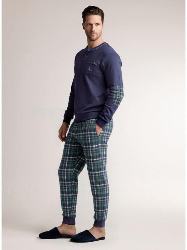 Мъжка пижама Infiore Uomo Checkout 4688 Blu