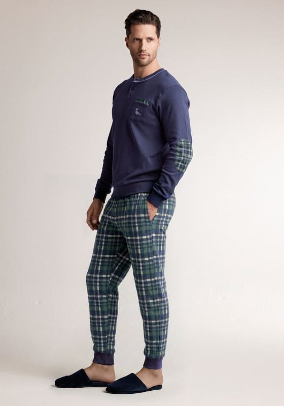 Мъжка пижама Infiore Uomo Checkout 4688 Blu (1) Мъжка пижама Infiore Uomo Checkout 4688 Blu