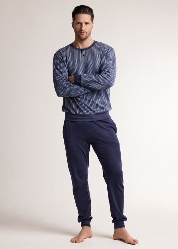 Мъжка пижама Infiore Uomo Hampton 4710 Blu (1) Мъжка пижама Infiore Uomo Hampton 4710 Blu