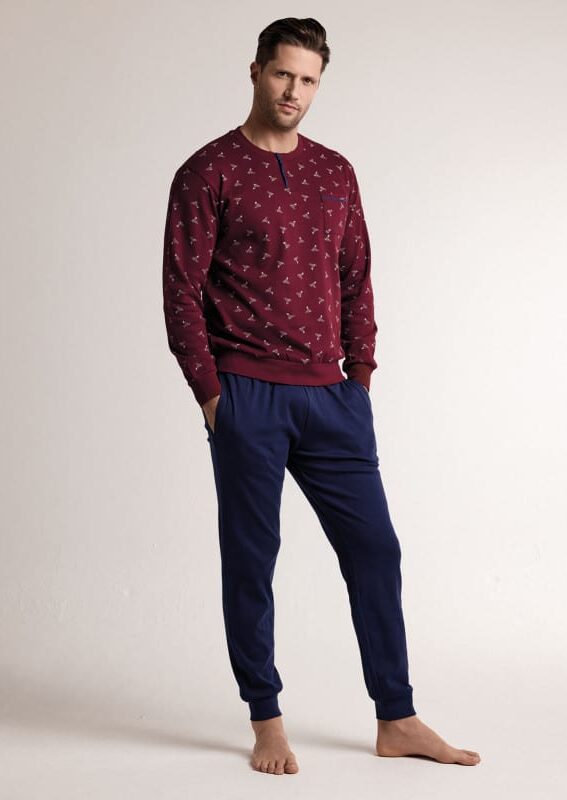 Мъжка пижама Infiore Uomo Slitta 4704 Burgundy (1) Мъжка пижама Infiore Uomo Slitta 4704 Burgundy