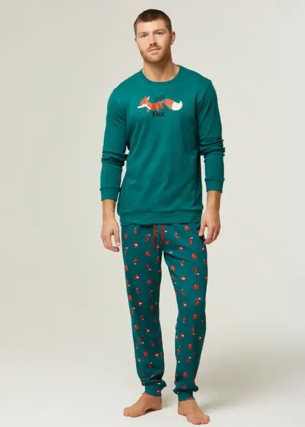 Мъжка топла памучна пижама Pompea Fox
