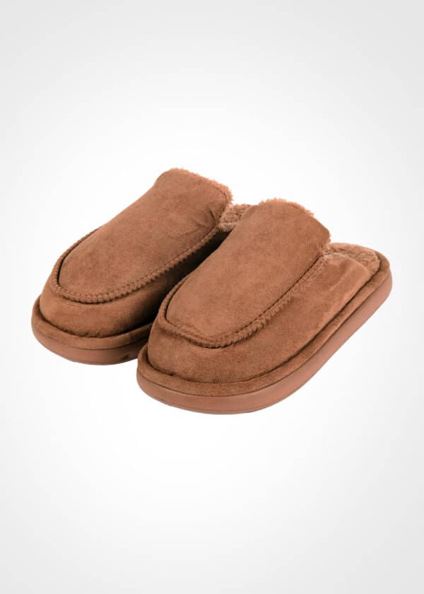 Топли дамски пантофи New Silhouette 7628 кафяв